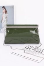 Patent Leather Frame Clutch Bag - Image 7