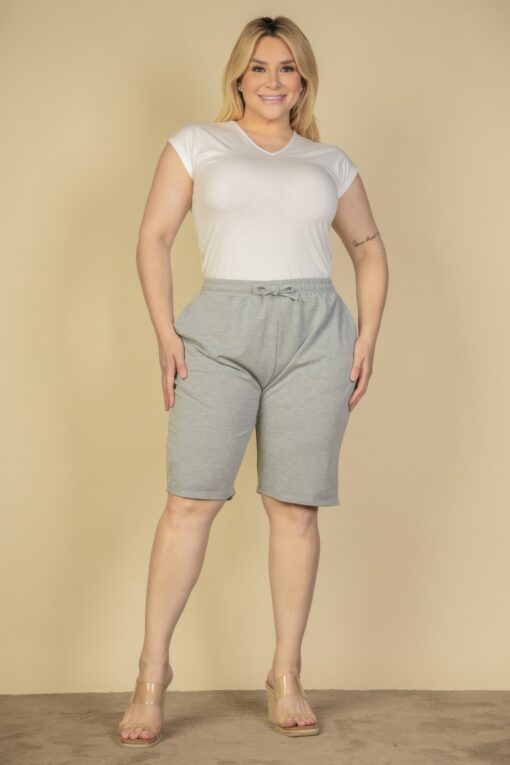 Plus Size French Terry Bermuda Shorts - Image 2