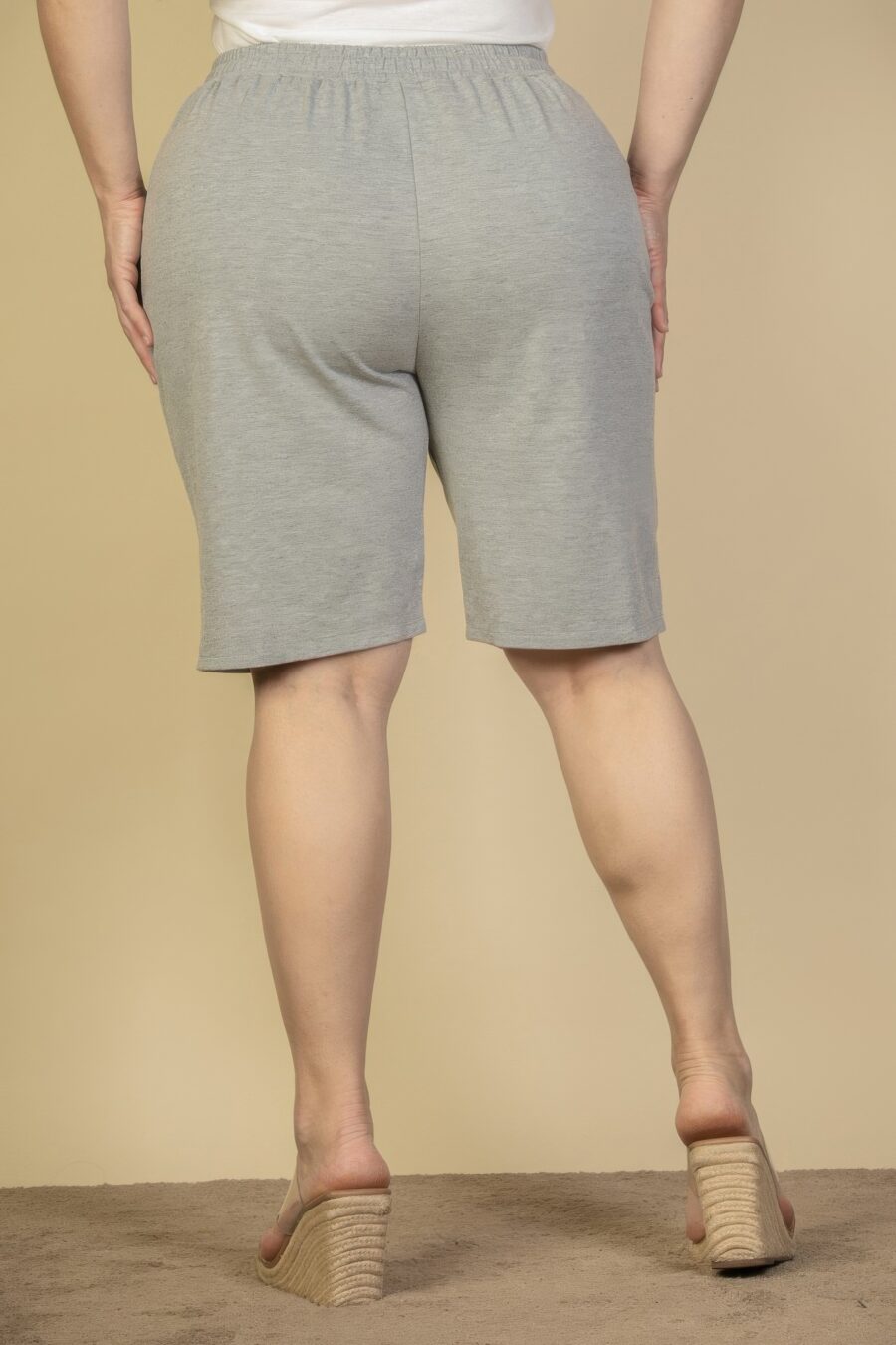 Plus size french terry bermuda shorts