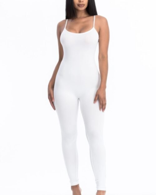 solid bodycon cami jumpsuit