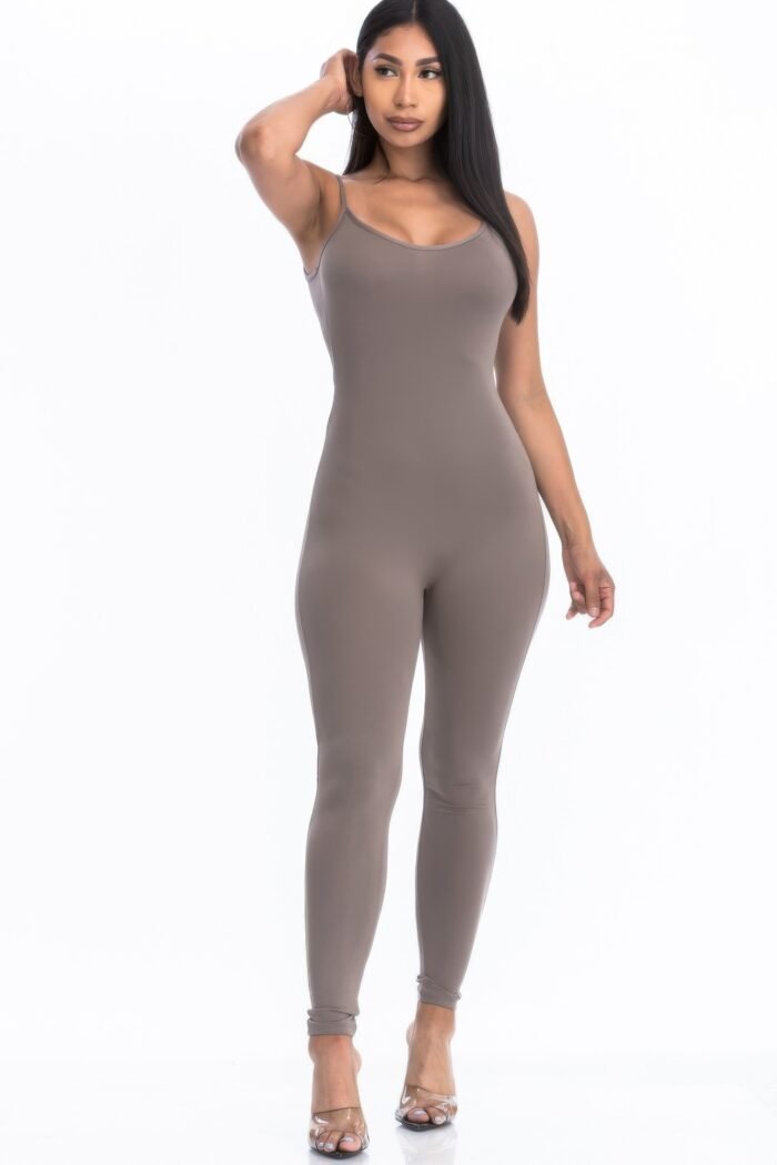 Solid bodycon cami jumpsuit - image 12