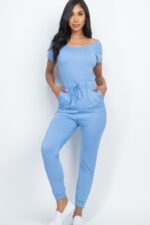 Two-way Shoulder Drawstring Jumpsuit - Image 2
