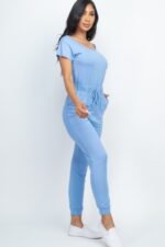 Two-way Shoulder Drawstring Jumpsuit - Image 3