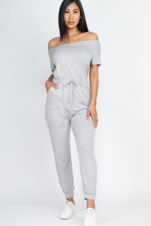 Two-way Shoulder Drawstring Jumpsuit - Image 9