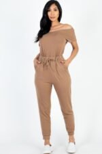 Two-way Shoulder Drawstring Jumpsuit - Image 10