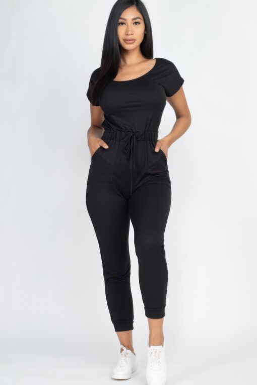 Two-way Shoulder Drawstring Jumpsuit - Image 11