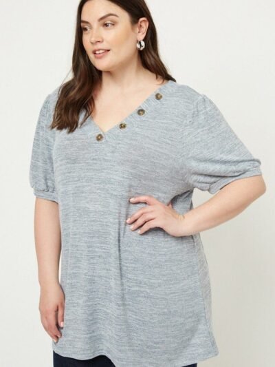 Knit V-neck Top