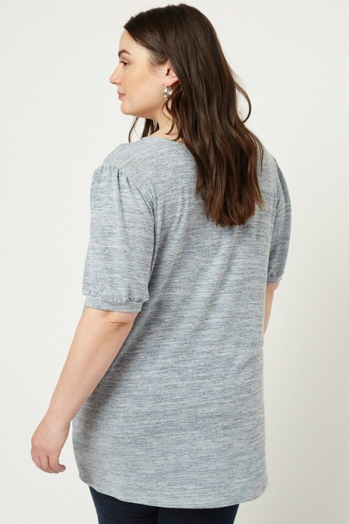 Knit v-neck top - image 4
