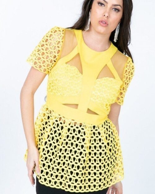 bustier bust lace peplum top