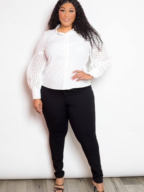 Blouse With Punched Sleeves