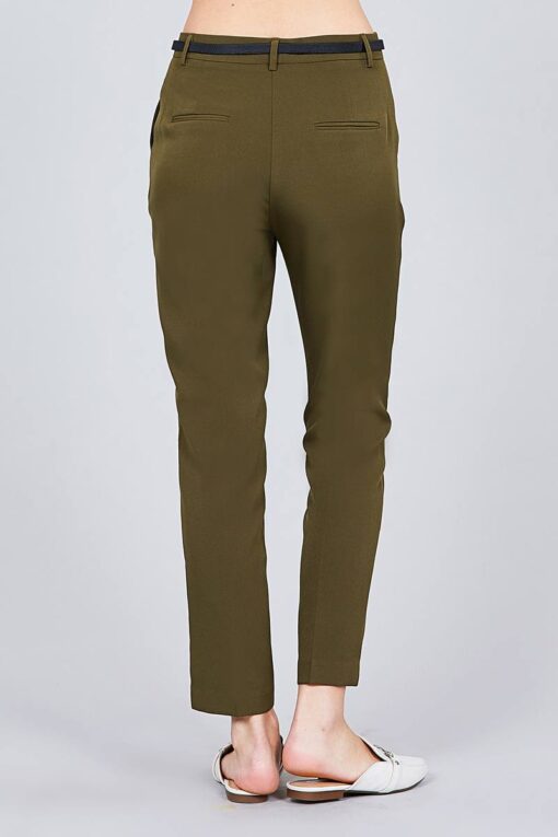 Classic Woven Pants W/belt - Image 3