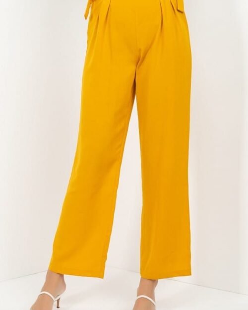 high waist paperbag wide pants