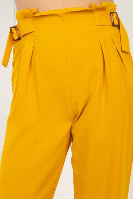 High Waist Paperbag Wide Pants - Image 9