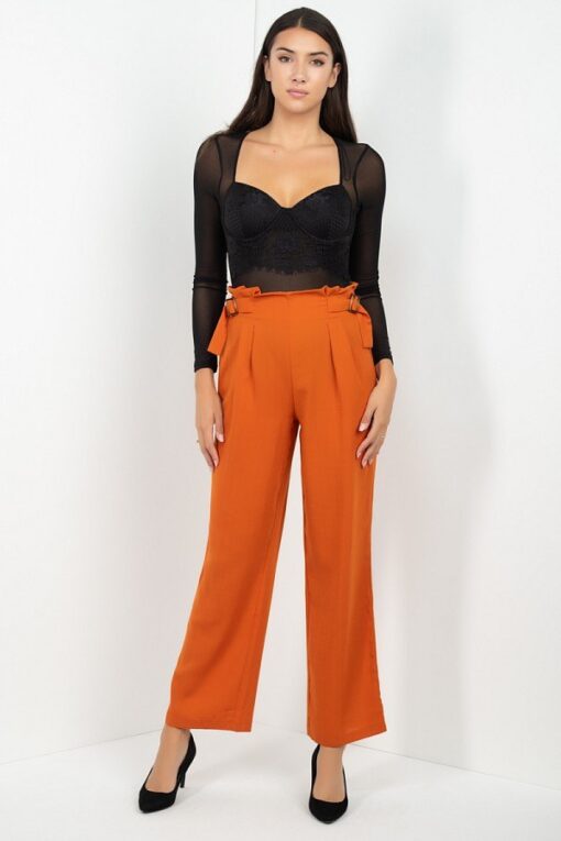 High Waist Paperbag Wide Pants - Image 2