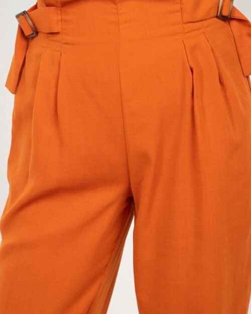 high waist paperbag wide pants