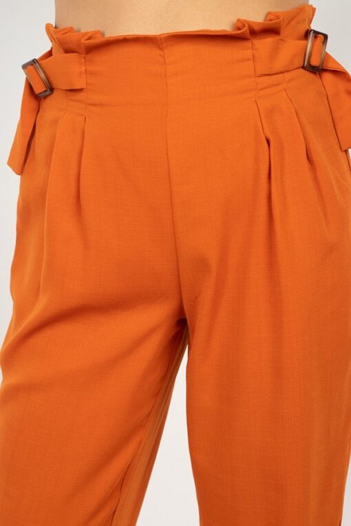 High Waist Paperbag Wide Pants - Image 4