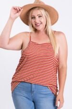 Sleeveless Multi Color Rib Fabric Tank Top - Image 2
