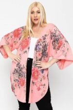Floral Print, Long Body Cardigan - Image 2
