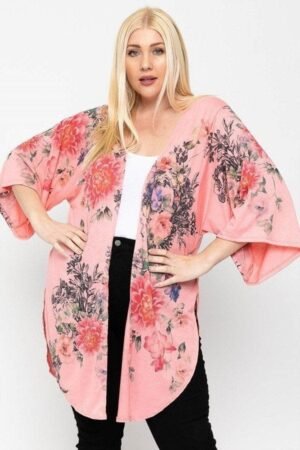Floral Print, Long Body Cardigan Floral Print, Long Body Cardigan