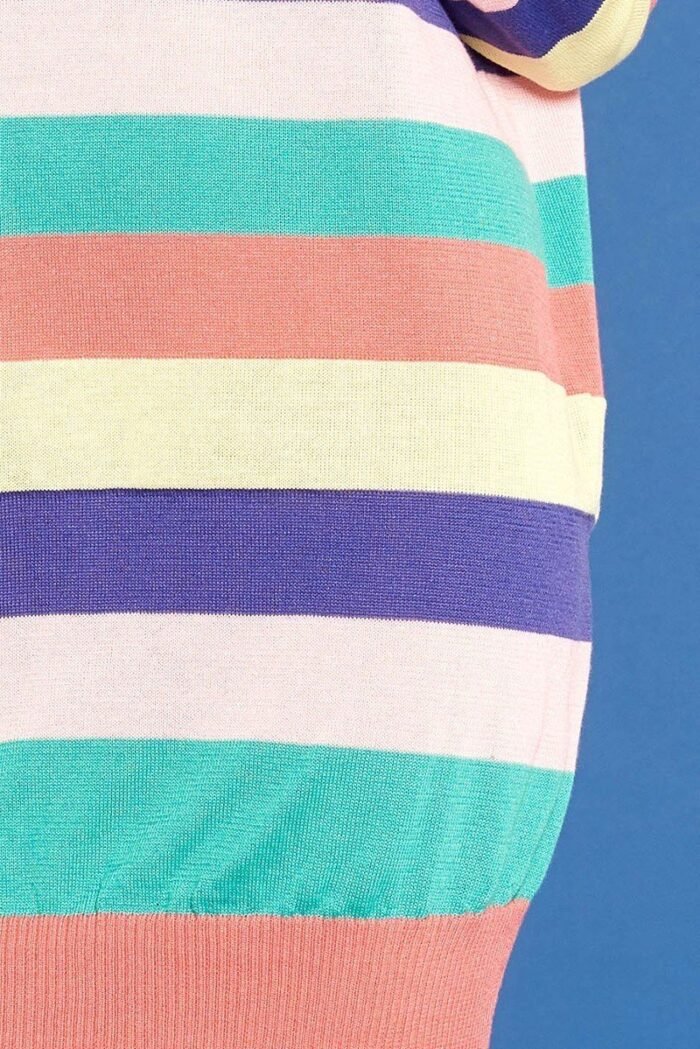 Multi-colored striped knit sweater dress - image 5