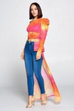 Tie Dye One Shoulder Top - Image 3