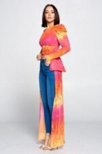 Tie Dye One Shoulder Top - Image 4