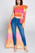 Tie Dye One Shoulder Top - Image 5