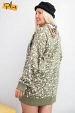 Leopard Printed Terry Knit Dress - Image 6