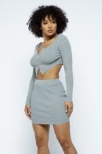2 Way Zipper Mini Skirt Set - Image 3