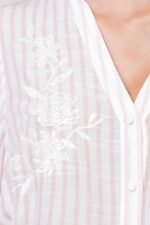 A Floral Eyelet And Solid Mixed Top - Image 4
