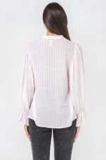 A Floral Eyelet And Solid Mixed Top - Image 5