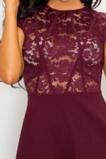Floral Sheer Lace Combo Romper - Image 6