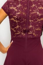 Floral Sheer Lace Combo Romper - Image 7