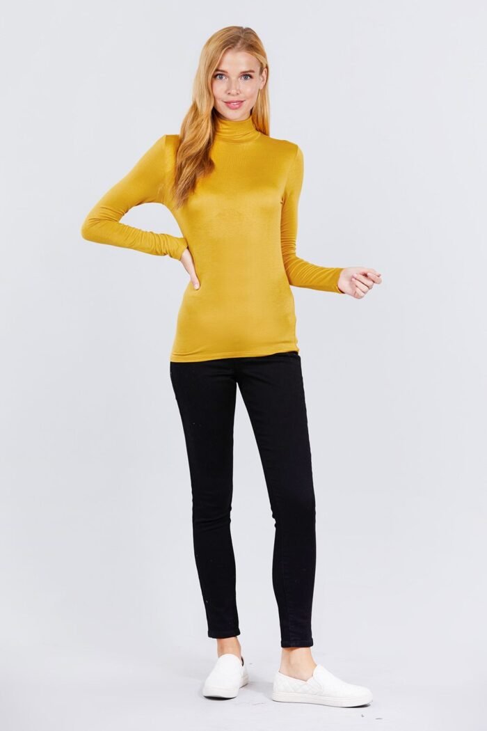 Turtle neck rayon jersey top - image 2