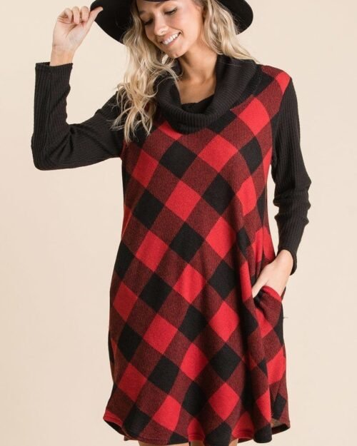 Buffalo Plaid Tartan Swing Dress