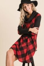 Buffalo Plaid Tartan Swing Dress - Image 2