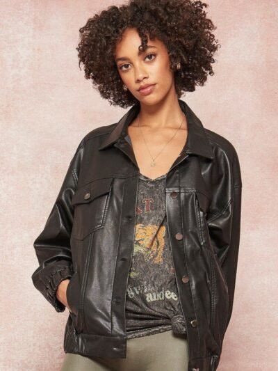 A Faux Leather Jacket