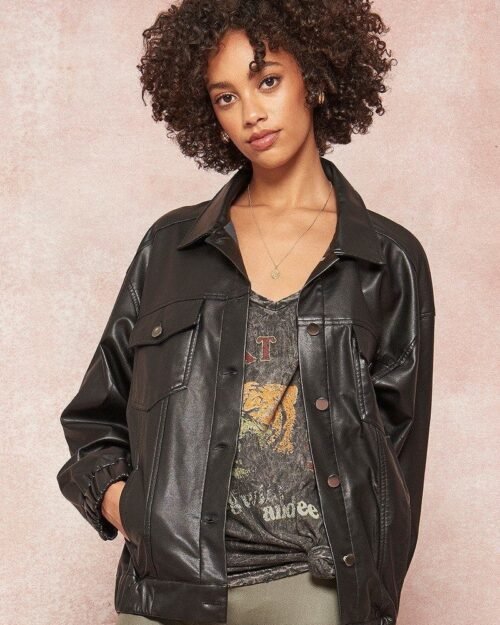 A Faux Leather Jacket