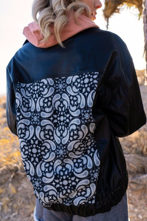 A Faux Leather Jacket - Image 6