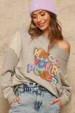 A French Terry Knit Graphic Sweatshirt - Image 7