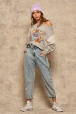 A French Terry Knit Graphic Sweatshirt - Image 8