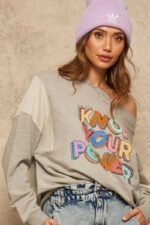 A French Terry Knit Graphic Sweatshirt - Image 9