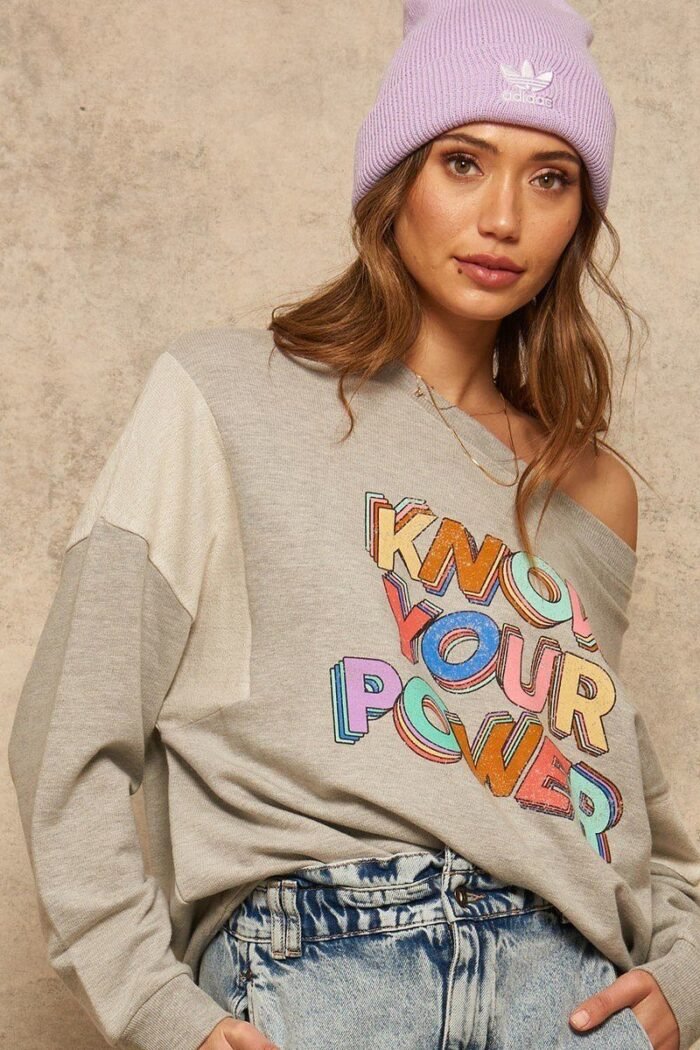 A french terry knit graphic sweatshirt - image 9