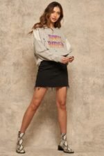 A French Terry Knit Graphic Sweatshirt - Image 2