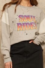 A French Terry Knit Graphic Sweatshirt - Image 4