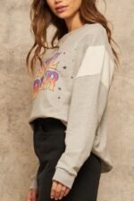 A French Terry Knit Graphic Sweatshirt - Image 5