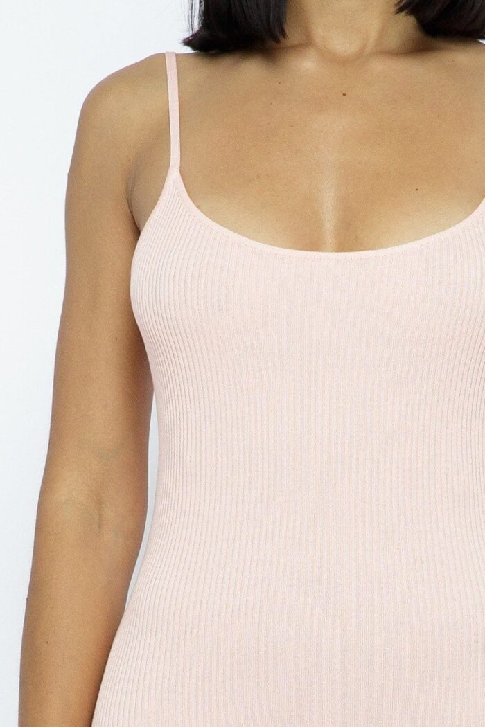 Round hem spaghetti strap mini dress