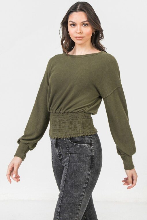 A Knit Top Featuring Wide Neckline - Image 3