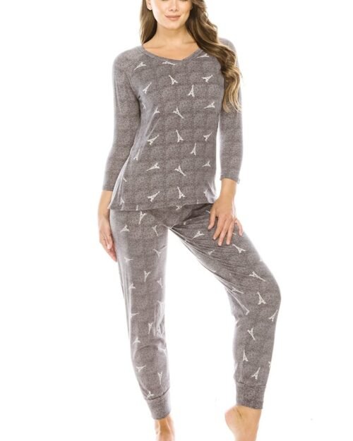 Solid And Animal Print Mixed Knit Turtleneck Top With Long Sleeves