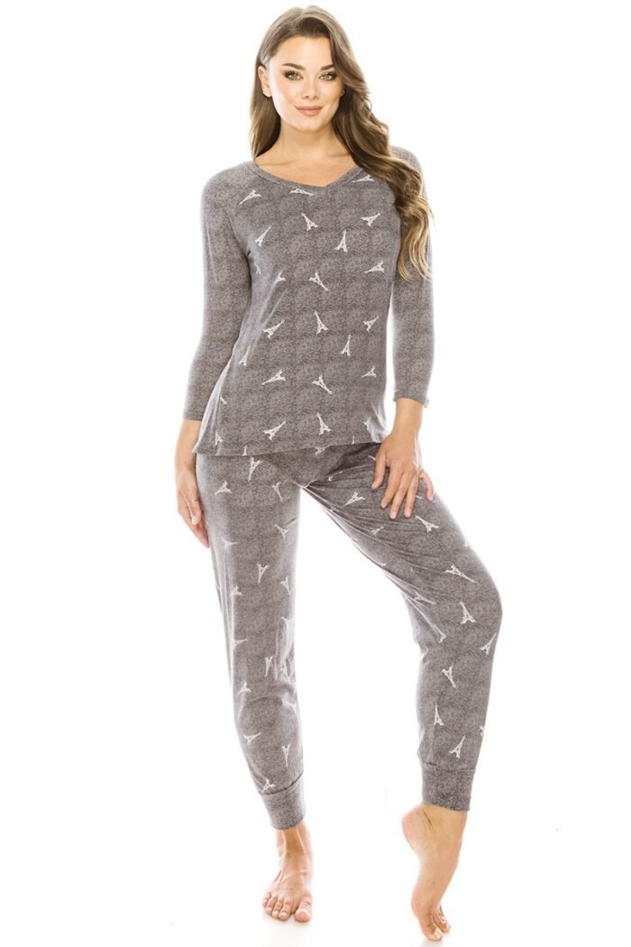 Solid and animal print mixed knit turtleneck top with long sleeves